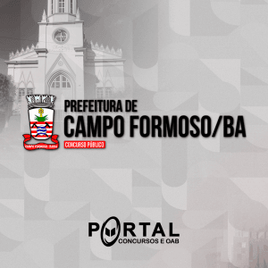 PREFEITURA DE CAMPO FORMOSO/BA (PRÉ EDITAL) AUXILIAR DE SAÚDE BUCAL